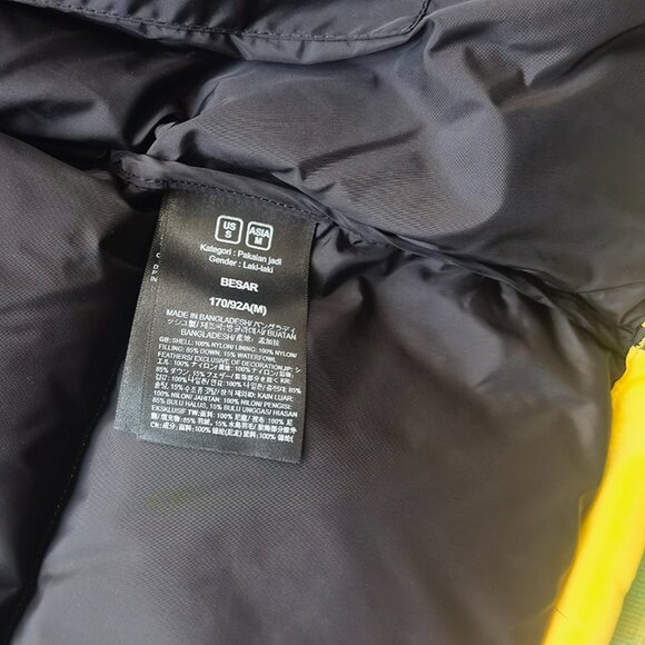 The North Face Retro Yellow and Black Warm Down Jacket - Picture 9 of 10